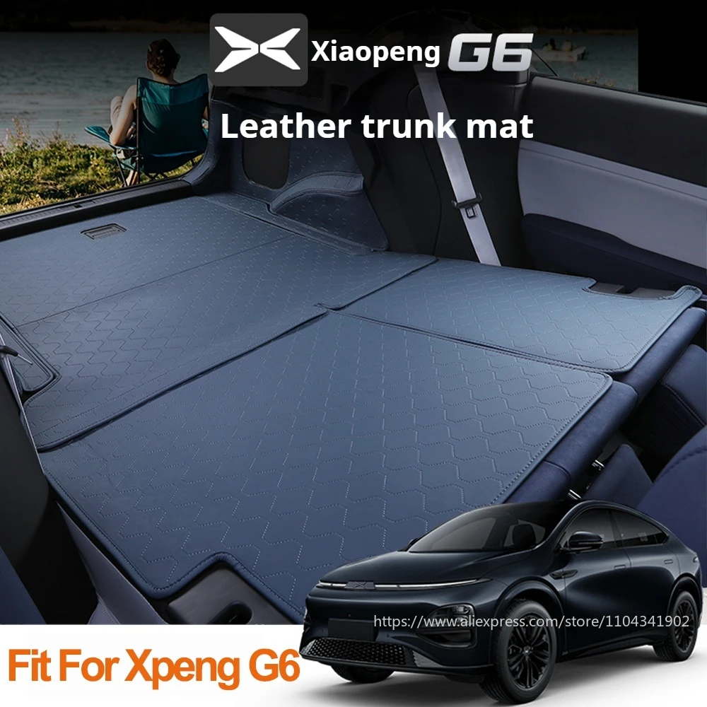 Fit For Xpeng G6 2023 2024 2025 Leather Trunk Mat Fully Enclosed Special Tailgate Mat Tailgate Protective Mat Xiaopeng G6 parts