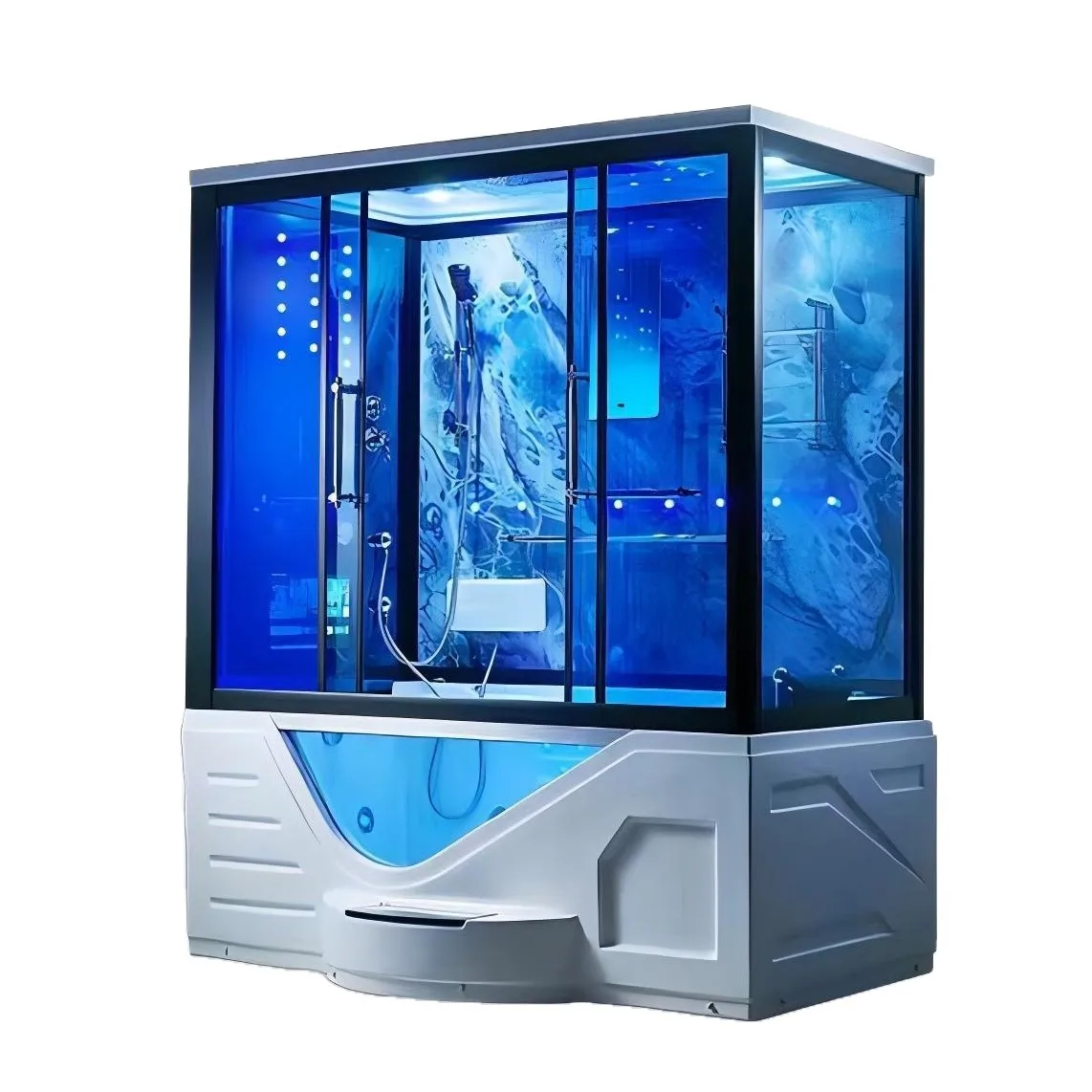 Steam sauna integrated room, bathtub dual-purpose surfing, massage and bath integrated household
