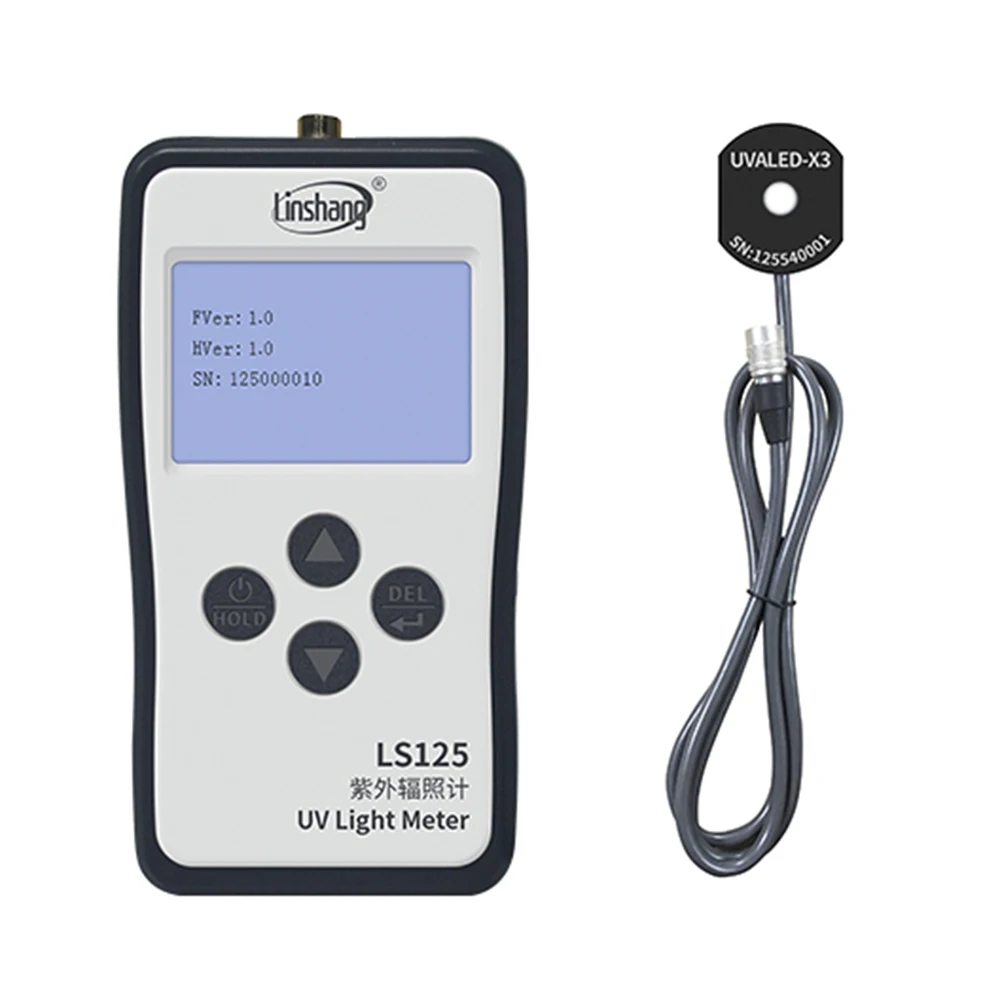 LS125 UV Light Meter with UVALED-X3 Probe Spectral Response 340nm-420nm Power Measuring Range 0-200000uW/cm2