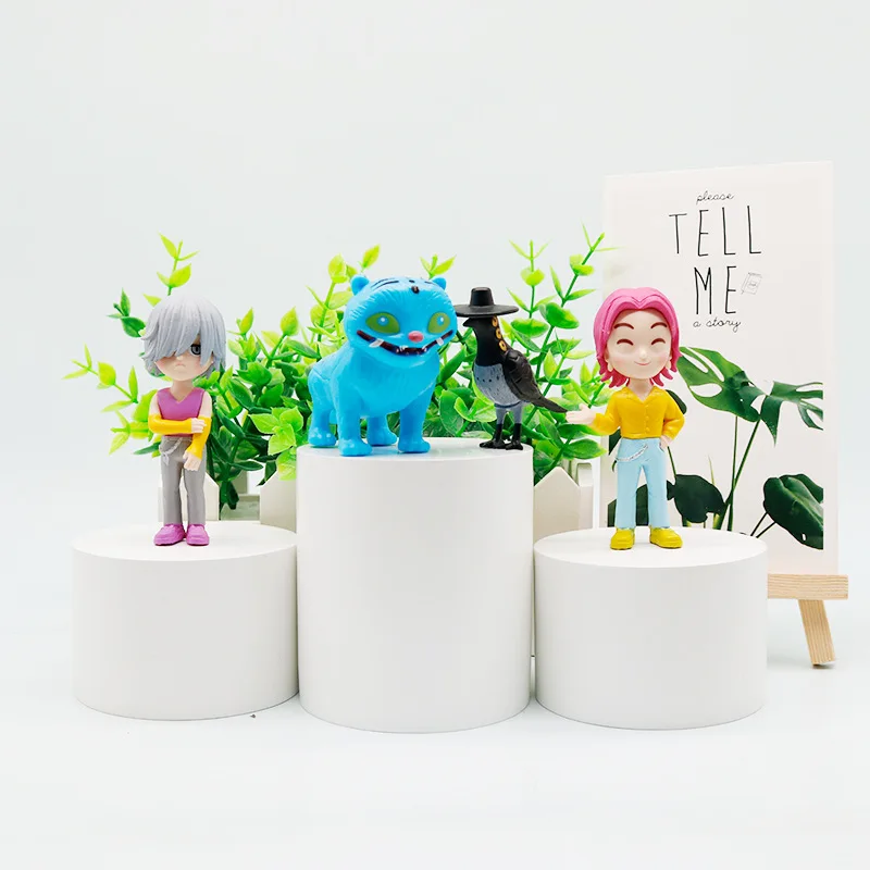 Figuras modelo k-pop versión Q, traje de cazadores de demonios de Anime, adornos de decoración de escritorio, regalos de juguete para fanáticos de la película, 10 Uds.