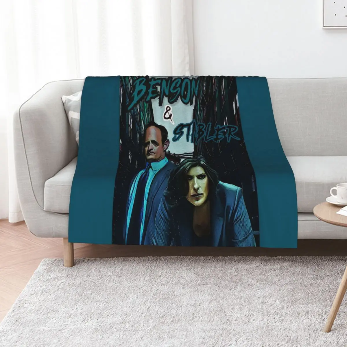 

Benson & Stabler Law and Order: SVU Throw Blanket Blankets For Bed Decorative Throw Hairy Plush Blankets