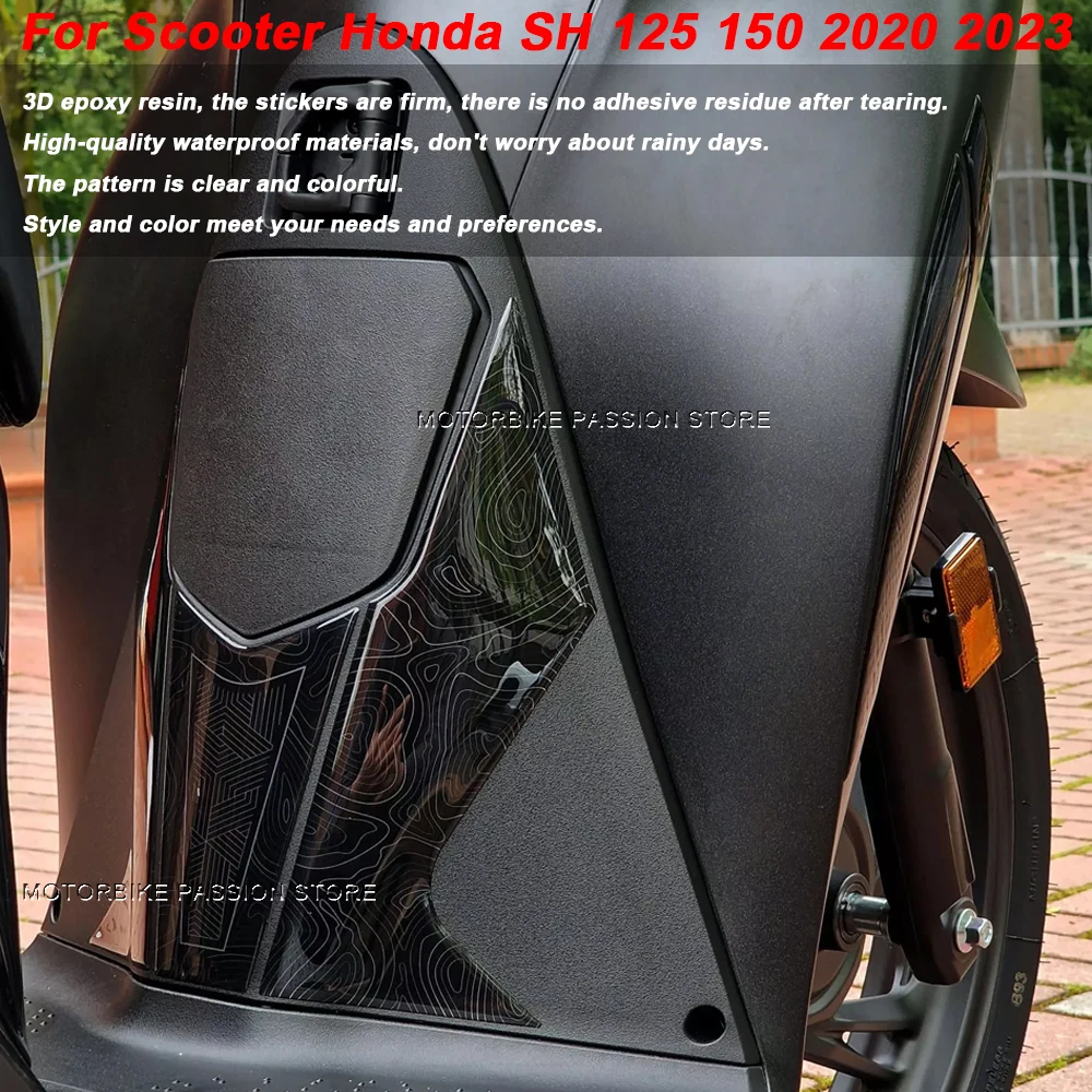 Motorcycle Scooter Sticker Front Fairing Stripe Sport Racing Vinyl Decal Decor Accessories For Scooter Honda SH125 150 2020 2023 6