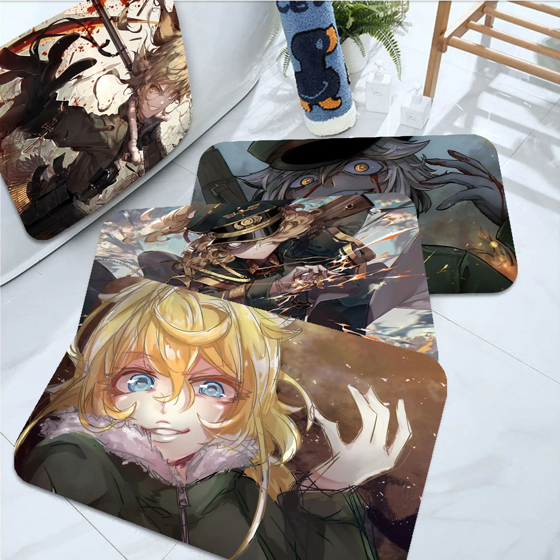 

Youjo Senki Door Mat Washable Non-Slip Living Room Sofa Chairs Area Mat Kitchen Toilet Rug