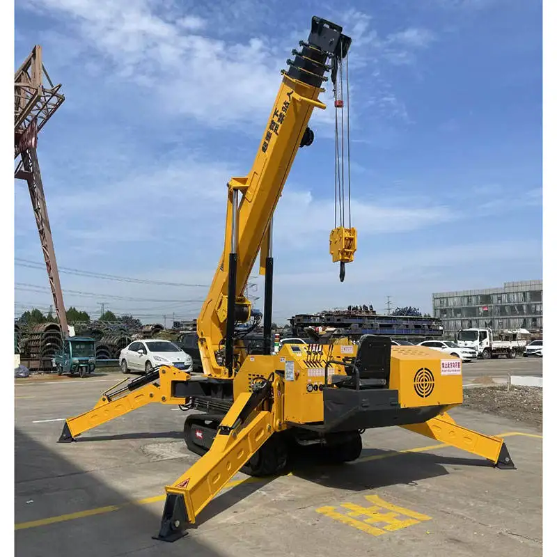 Construction Crawler Spider Crane 6 Ton 8 Ton10 Ton Electric Spider Crane Crawler Crane For Narrow Space Factory Price