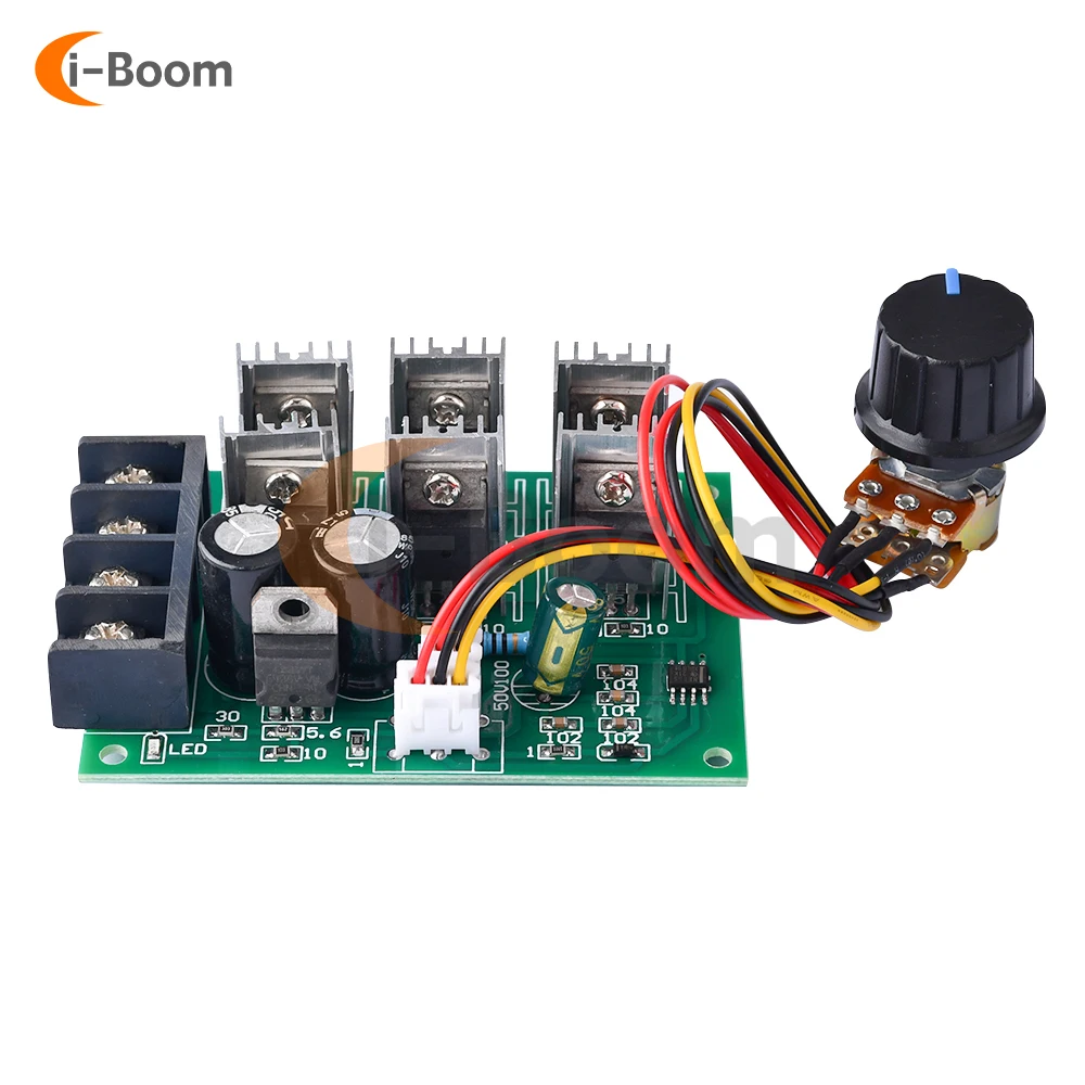 PWM DC9-55V DC Motor Governor Motor Pump Speed Controller Driver 40A 2000W High Power Speed Controller 9V 12V 24V 36V 48V