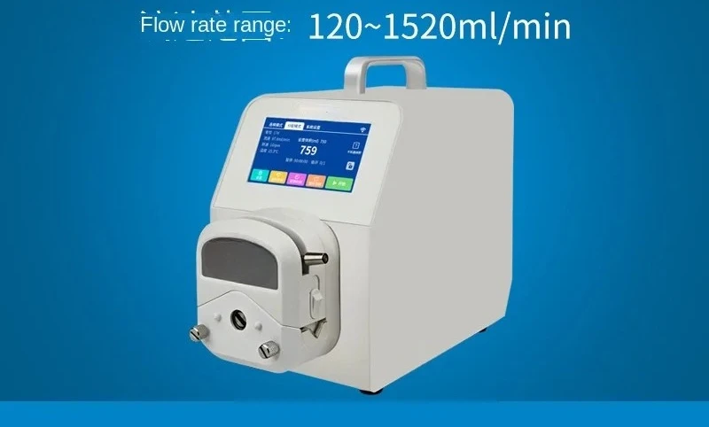 Intelligent peristaltic pump with 220V adjustable flow LCD touch screen and multiple working modes