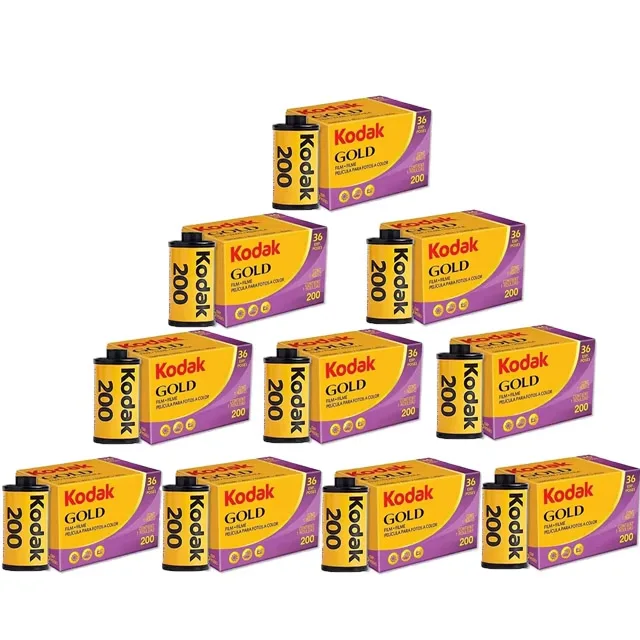 1 2 5 6 10 Rollen 36 opnamen per rol KODAK GOLD 200 35mm film voor KODAK M35 / M38/H35/F9/I60 filmcamera (Vervaldatum: 2027)