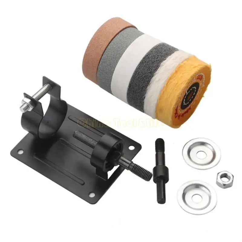 57QF Upgrades Metal Polish Grinder Machine Sander Conversion Head Grindstones Polishing Grinding Wheel Grinder Sanding Wheel