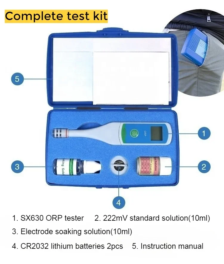 NEW Pen Type ORP Analyzer With Replaceable Slim ORP probe Pre Calibrated ORP Tester For Hydrogen Water Bottle Spas Drinking Wate