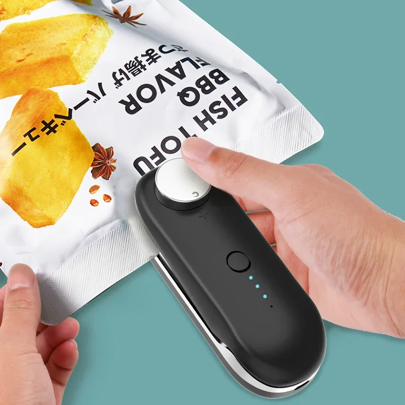 2023 A m a zon Electroplate Design Snack Bag Sealer Recharge Mini Sealing Machine