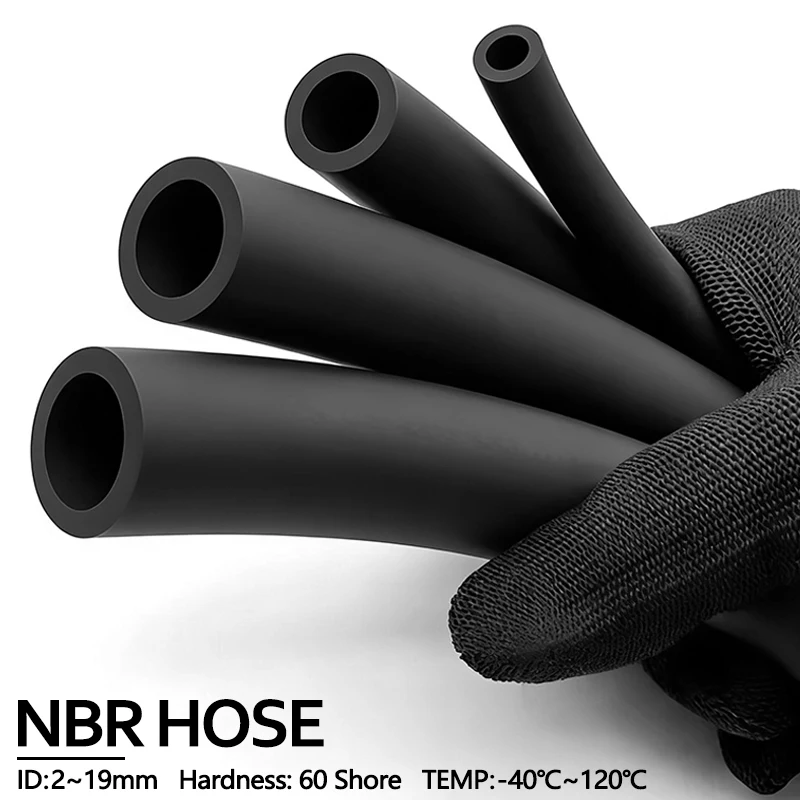 Oil Resistant NBR Black Rubber Fuel Line - 1/3/6M ID 3/4/5/6/7/8/10/13/16/19mm Flexible Fuel Oil Delivery Tubing