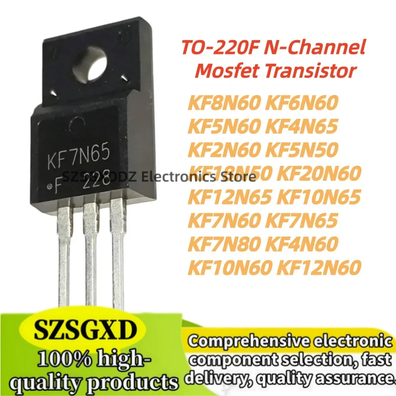 10Pcs New 5N60 4N65 12N65 10N65 5N50 20N60 6N60 7N65 4N60 10N60 2N60 8N60 12N60 18N50 7N60 N-Channel Mosfet 600V Transistor