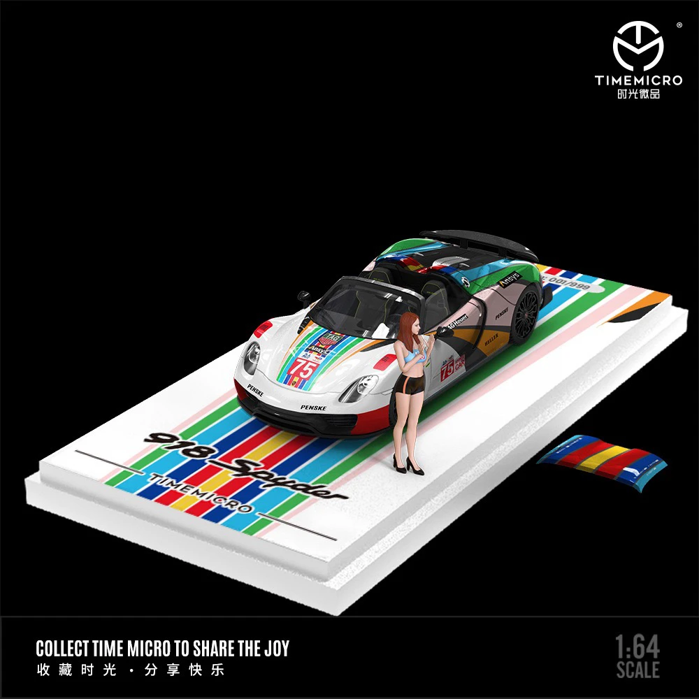 1:64,918 Spyder solid color paint, alloy die-cast simulation car collectible model, adult collectible display item,boy toy gift. image 3