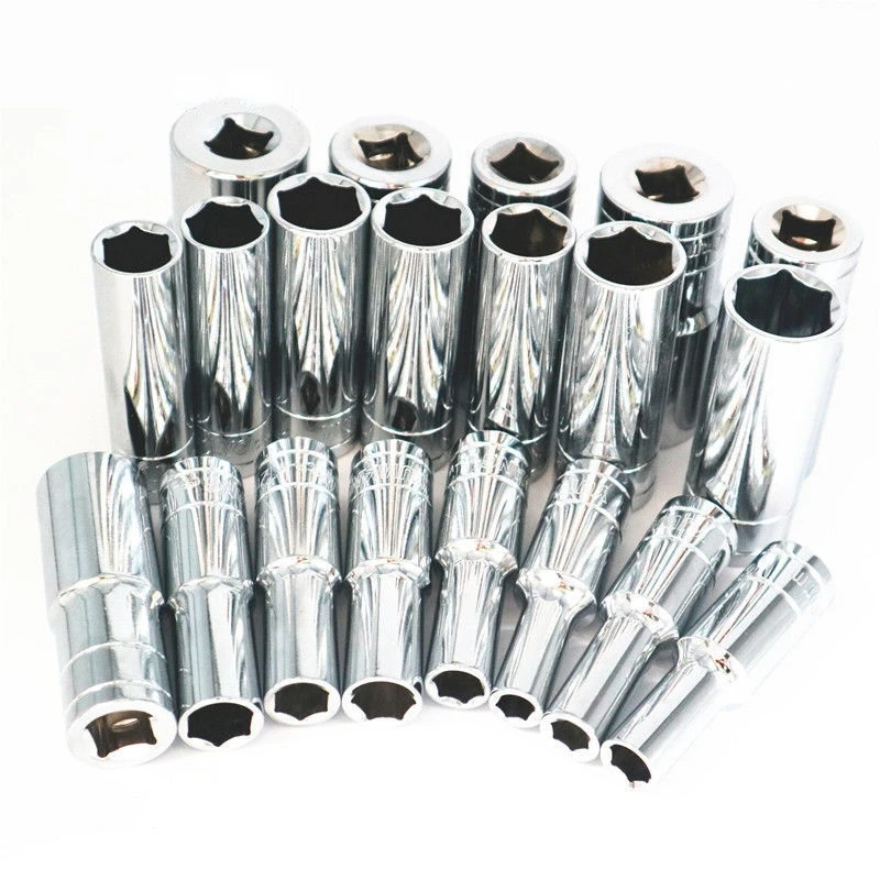 1Pc 1/2”Drive 6-Point Deep socket head 12.5mm Hole Hex Extension Sleeve Head 8-32mm