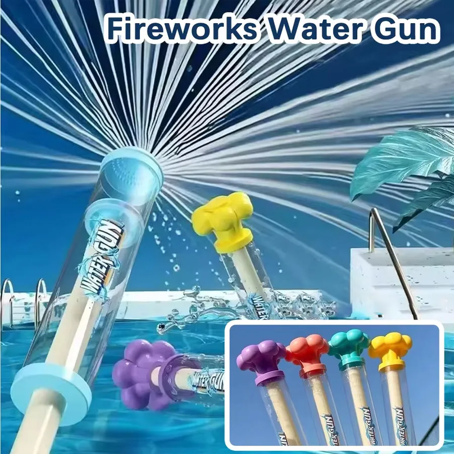 Fireworks Water Gun Children's Water Fights Games Kid Summer Cool Toy Interactive Pull-Out Water Spray Toys Beach Pool Game Prop