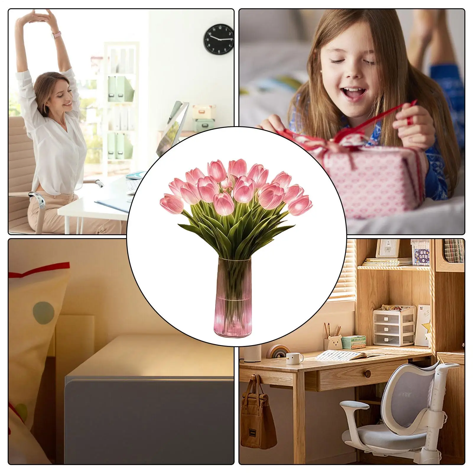 フラワーライト花柄ロマンチックな装飾装飾ベッドサイドランプナイトスタンド用家庭用リビングルーム寝室屋内屋外テーブル