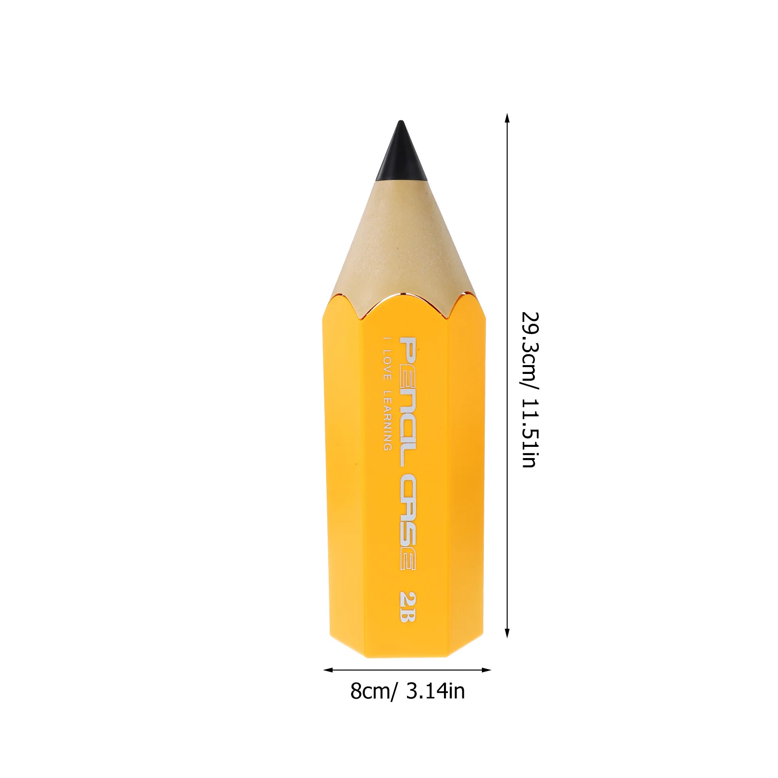 حامل أقلام على شكل قلم رصاص منظم تخزين القرطاسية مع غطاء سعة كبيرة لتزيين سطح المكتب للأقلام وفرش المكياج النابضة بالحياة #3