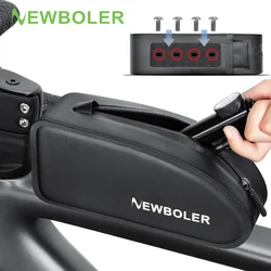 NEWBOLER Gravel Bike Bag Waterproof TPU Bicycle Upper Tube Bag With Bolt MTB Bicycle Bag Riding Bag Bicycle Accessories