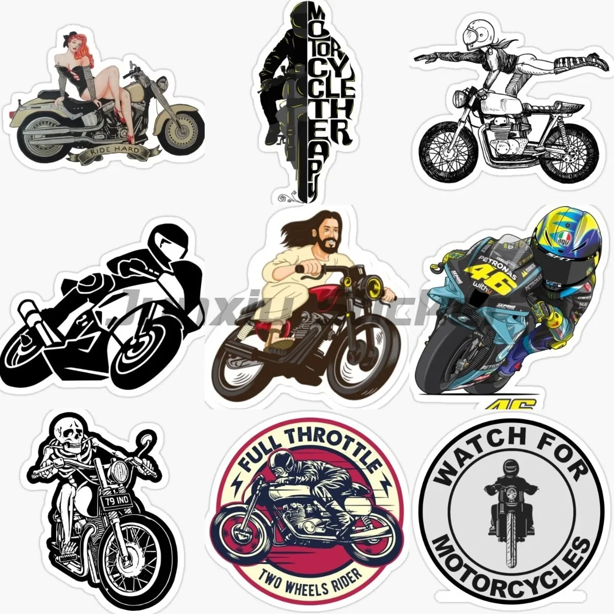 

Creative Motocross Motorcycle Racer Stickers Laptop Racing Waterproof Truck Window Helmet Car Decoration Decals Customizable
