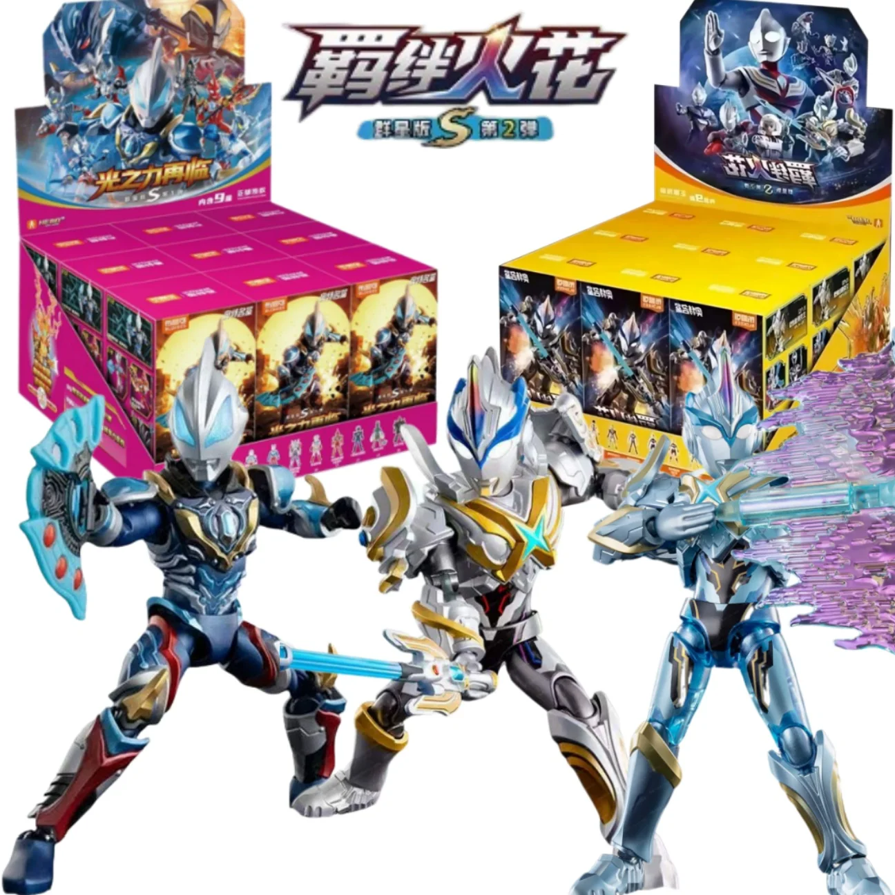 

Original Blokees Hero Ultraman Galaxy S Vol.1&Vol.2 Blind Box - Tiga Anime Collectible Building Block Action Figure Desk Decor