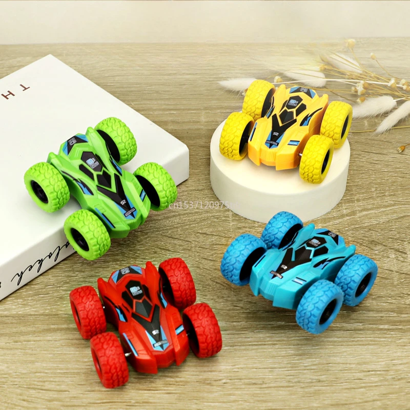 Mini Vehicle Toys Crashworthiness and Fall Resistance Safety Shatter-Proof Model Boy Funny Toy for Kids Double-Side Inertia Car