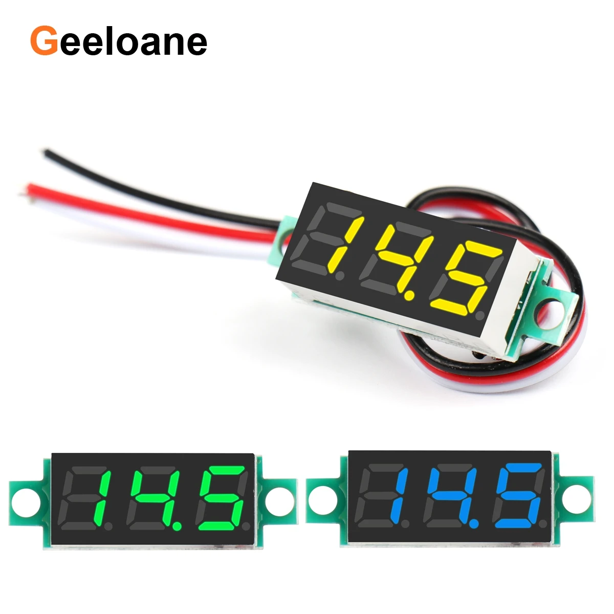 0.28 "Mini LED الفولتميتر الرقمي تيار مستمر 0-100 فولت 3 أسلاك 3 أرقام الجهد عداد لوحة عرض متر لتقوم بها بنفسك شاشة ديجيتال الفولتميتر