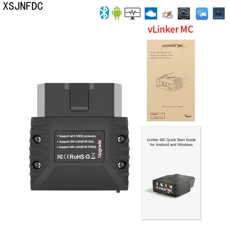 

Vgate vLinker MC V2.2 Version Bluetooth 3.0 OBD Automobile malfunction diagnostic instrument Support for Android