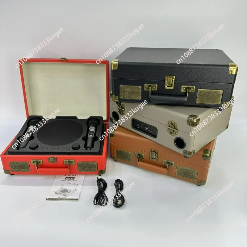 

SD2109 Портативный портативный Bluetooth аудио беспроводной двойной Mai караоке аудио ретро деревянный чехол