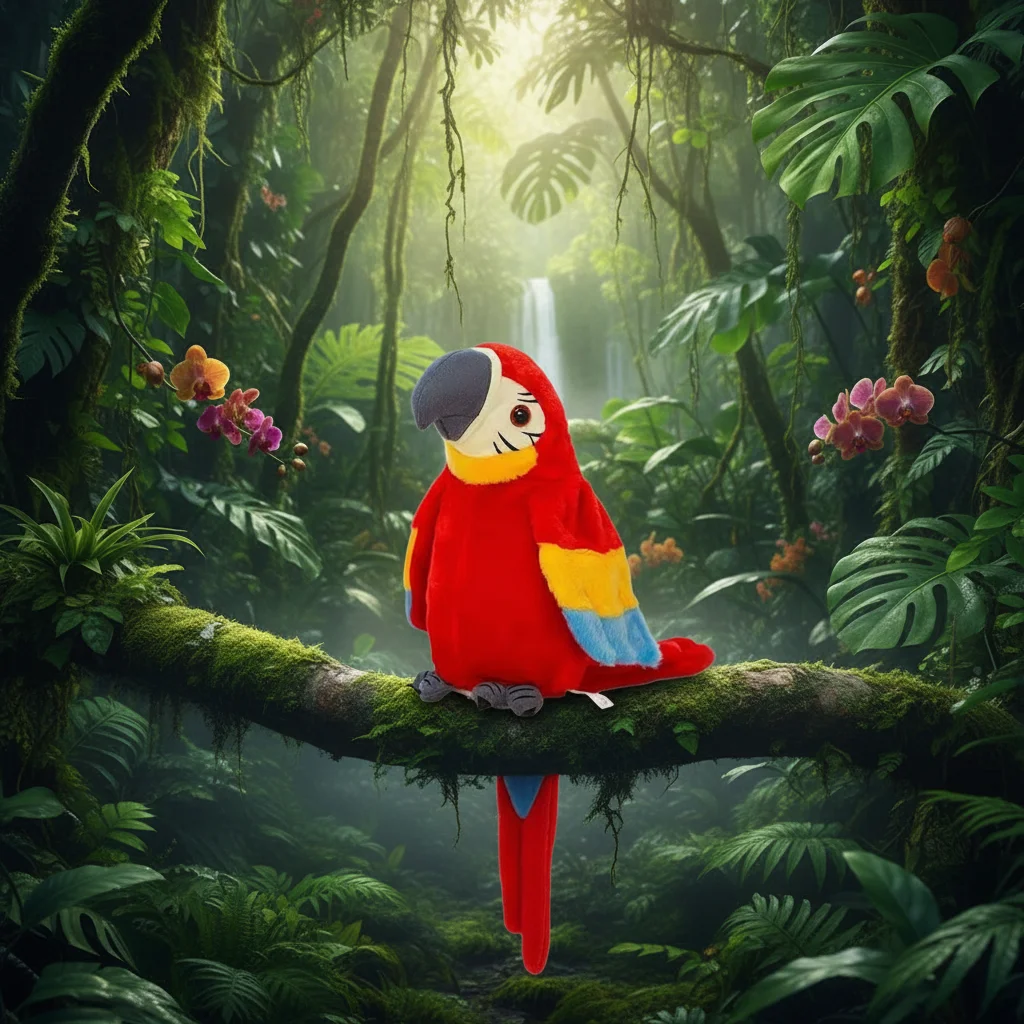 Lindo loro parlante eléctrico de peluche, juguete de peluche, registro de habla, repeticiones, alas onduladas, pájaro electrónico, juguete de peluche como regalo para niños