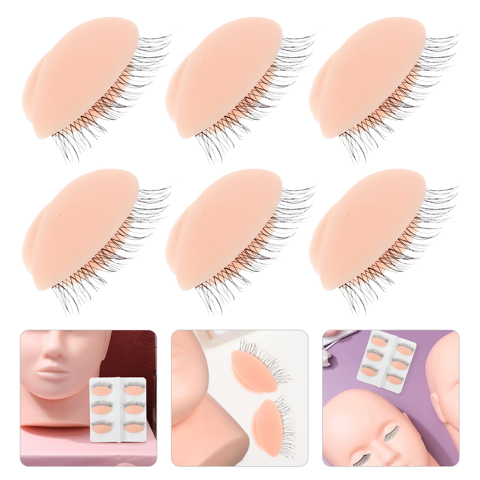 Afneembare oogleden voor wimperoefeningen Realistische siliconen wimperverlenging Mannequin Verwijderbare oefenogen Herbruikbaar