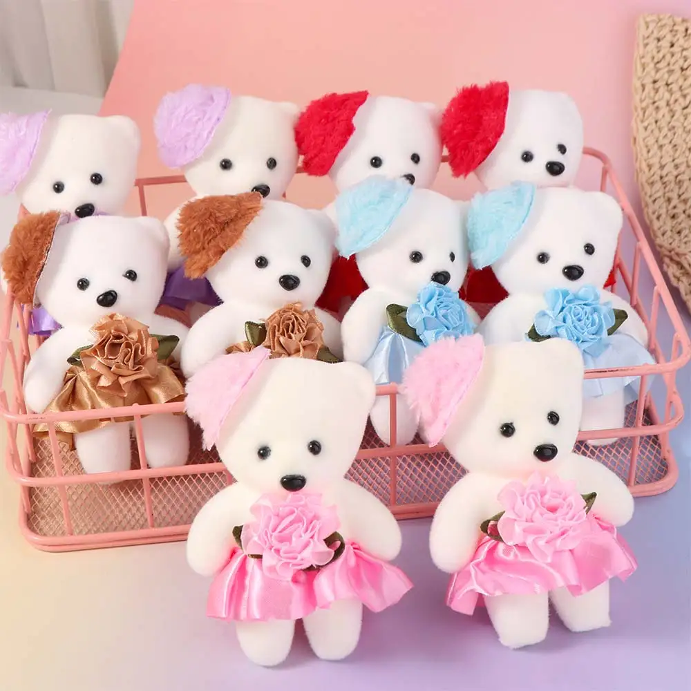 Conjunto de 10 peças de Ursinhos de Espuma de Pelúcia, Bonecos de Pelúcia, Animais de Pelúcia, Mini Ursos para Buquê de Flores, 11cm, Bonecos DIY para Buquê de Desenho Animado