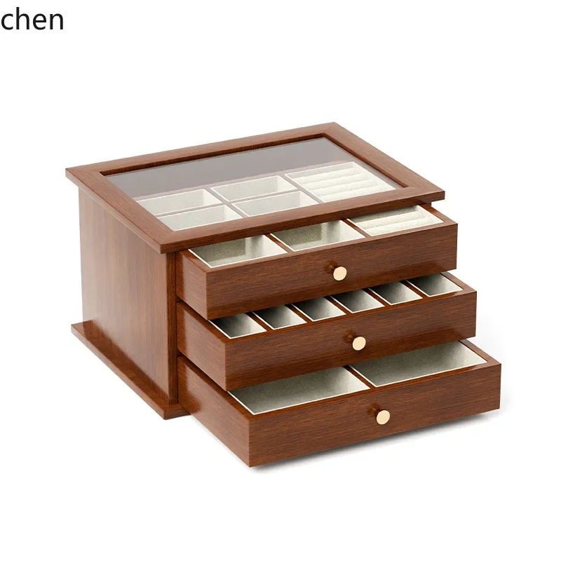 

H1 Solid Wood Storage Box for Earrings, Hairbands, Jewelry, and Hand Accessories
