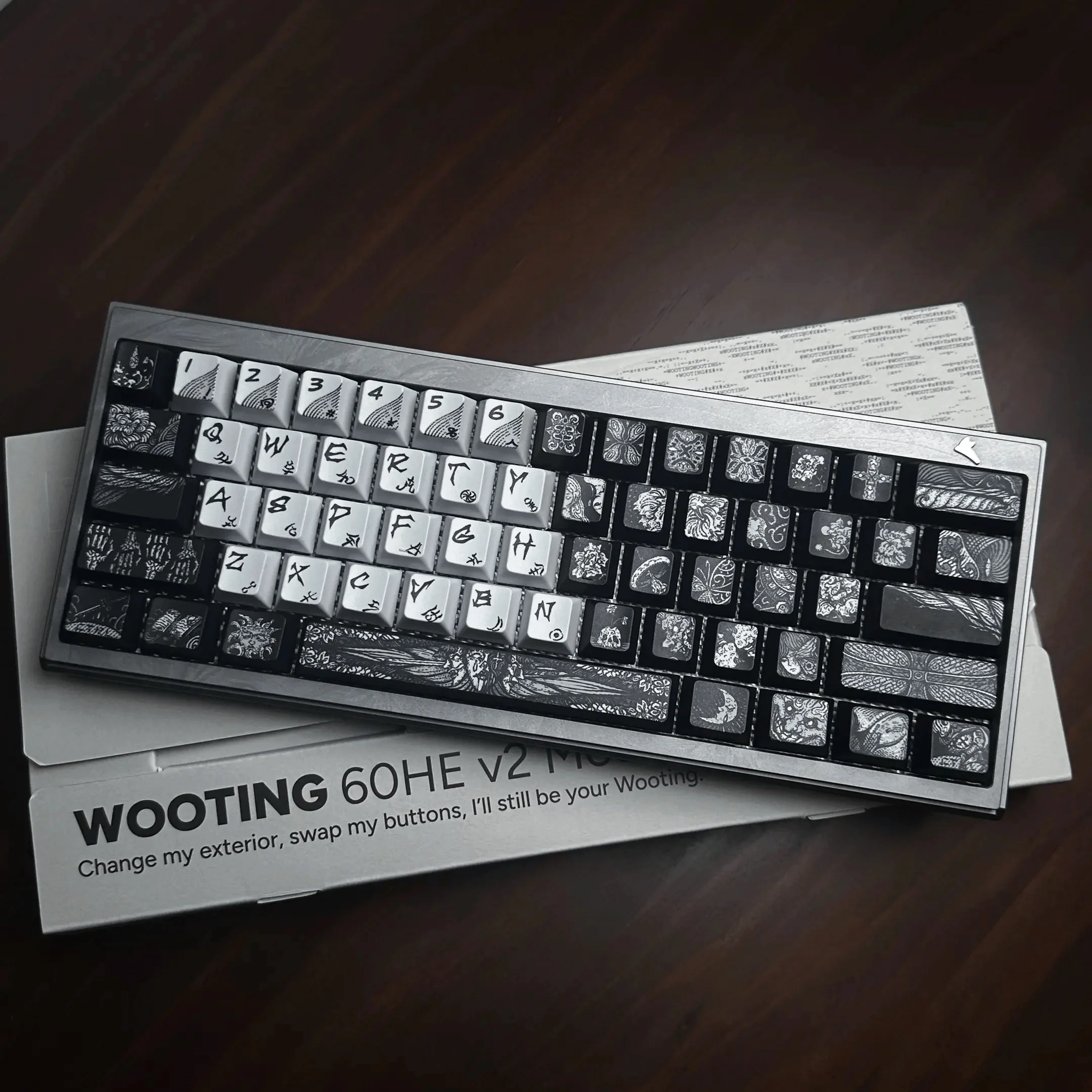 Wind Fallen Angel Replica Keycaps Five‑Sided Heat Sublimation Original Height for Mechanical Keyboard Free Brush & Key Puller