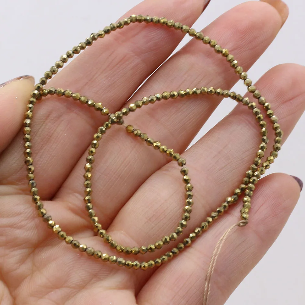 

5Pcs Natural Stone Beads Gold Plated Loose Faceted Shiny Spinel Bead for Jewelry Making Diy Necklace Bracelet Accessories