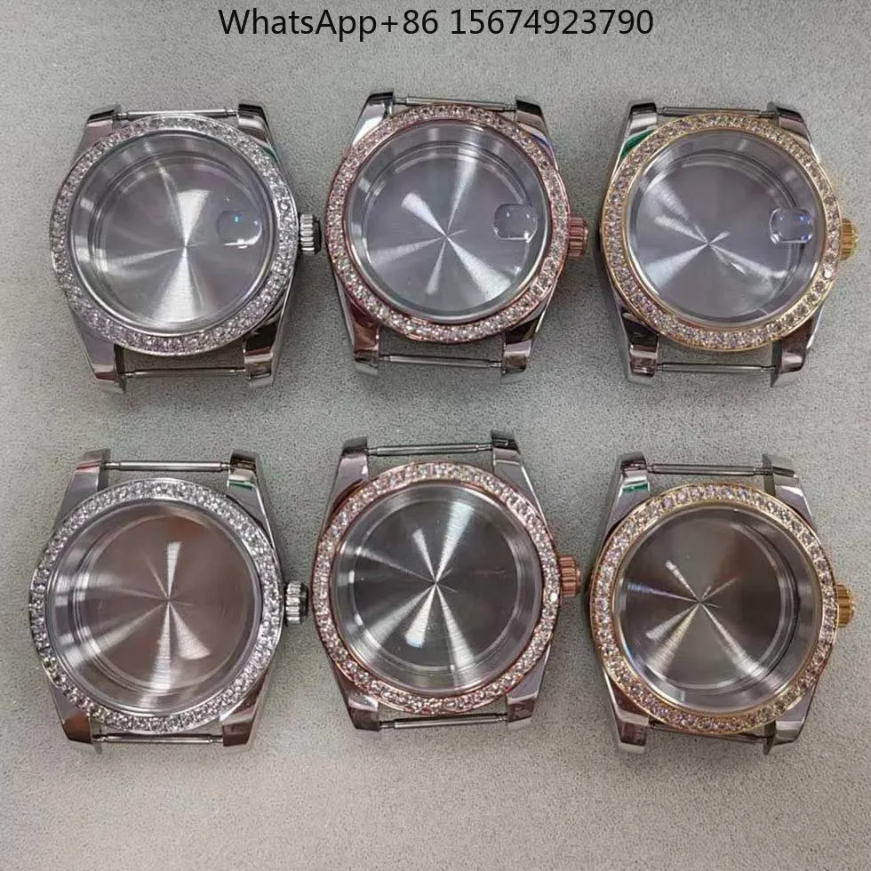 Watch accessories 36, 39mm stone ring stainless steel dense bottom sheet Sapphire glass suitable for NH35/NH36 movement