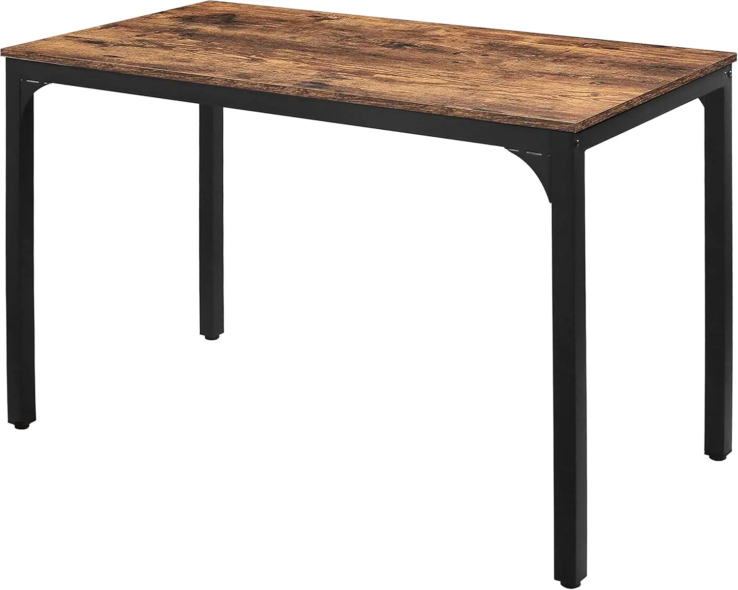 Industrial Dining Table Desk with Adjustable Footpad for Kitchen and Living Room, 47.2''L x 23.6''W x 29.5''H, Rustic Brown