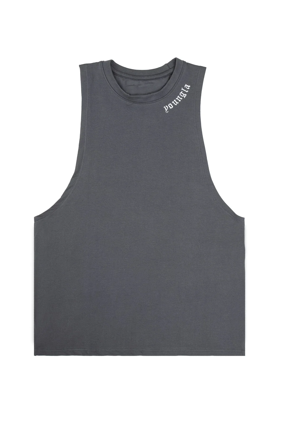 Men\'s vest summer new cotton round neck printed sleeveless T-shirt sports fitness muscle casual vest top