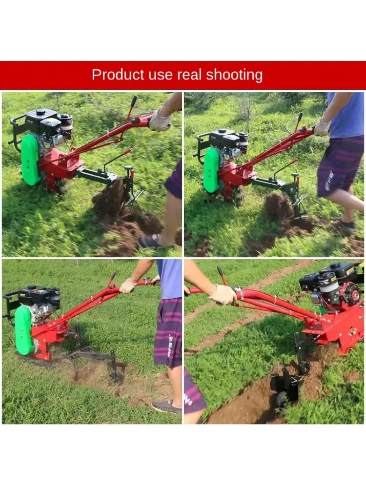 for Chain Track Micro-Tiller Single Wheel Soil Preparation Machine Hard Land Furrowing Machine Fertilizer Seeder