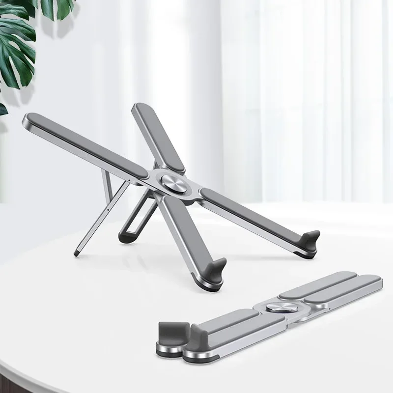 Portable Laptop Foldable Stand Aluminum Alloy Base Desktop Height Increases Laptop Cooling Stand