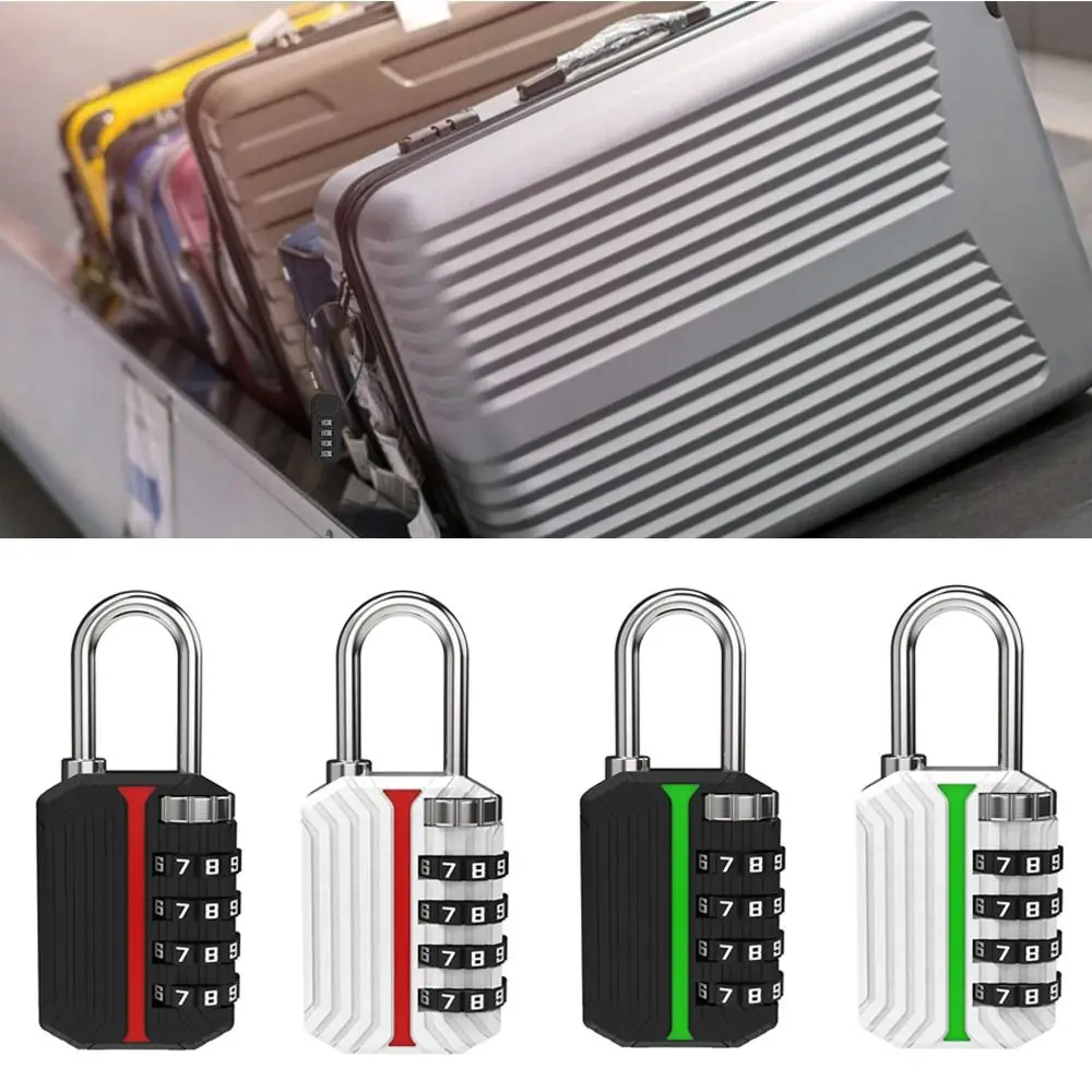 Fashion Zinc alloy 4 Digit Password Lock Anti-theft Padlock Backpack Zipper Lock Dormitory Cabinet Lock for Travel