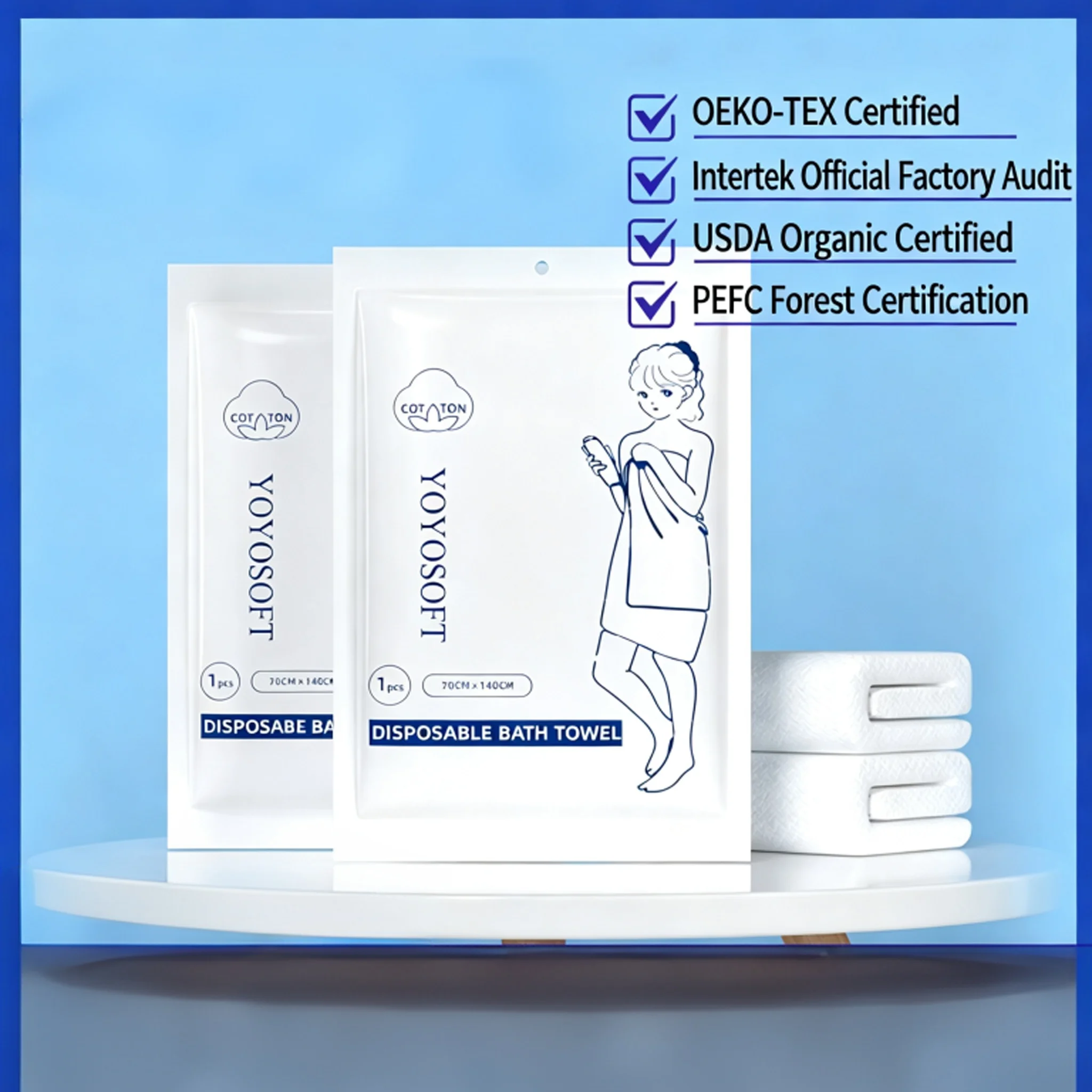 Thickened Enlarged Disposable Bath Towels for Travel And Business Hotel Supplies Facial Cleansing Towels