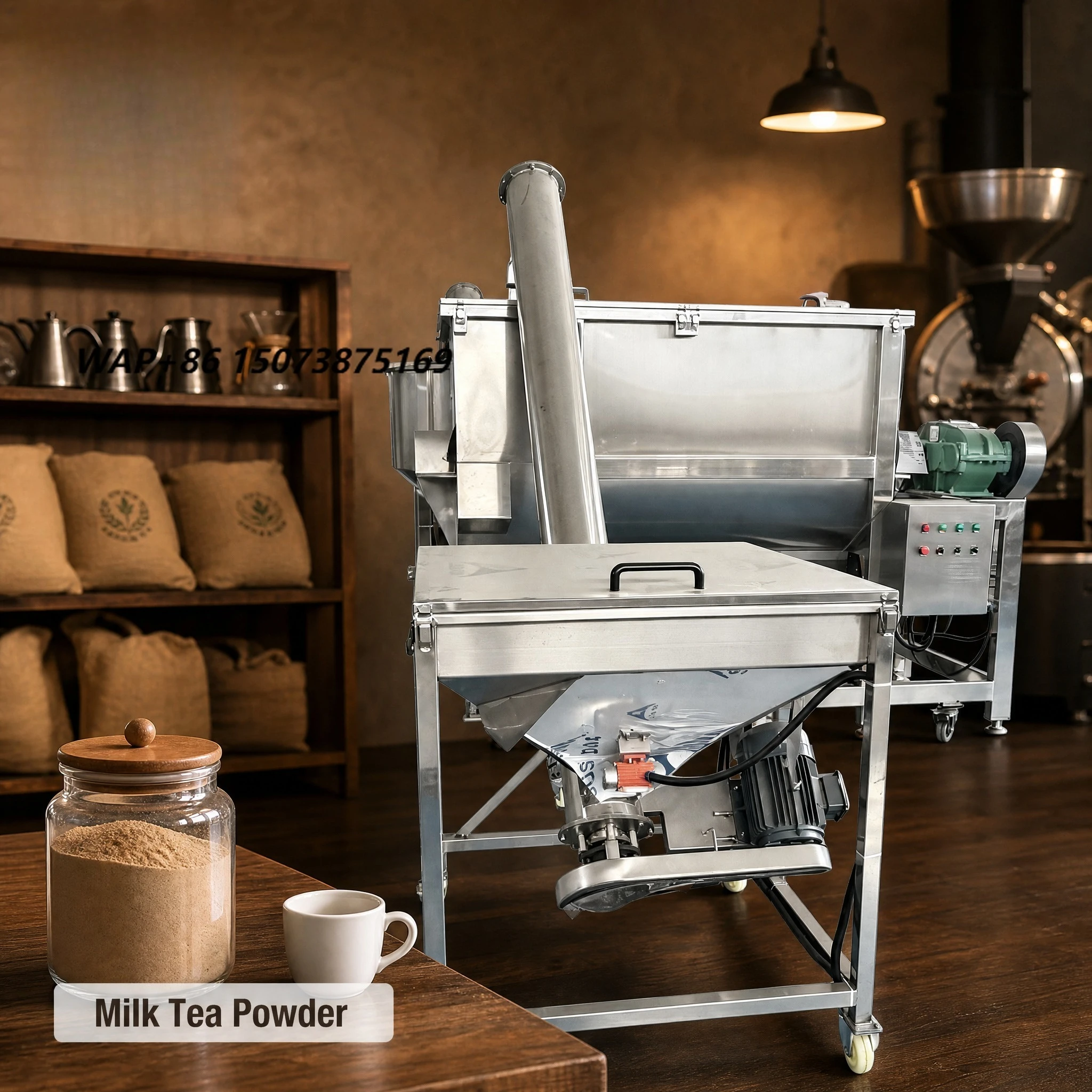 Grain Mixing Machine Stainless Steel Feed Blender Equipment Mixer for Corn Wheat Soybean Meal Processing in Animal Feed Plant
