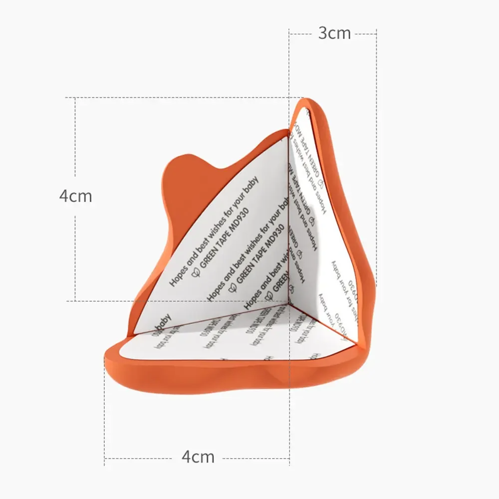 4PCS Table corner anti-collision strip edging soft bed corner adhesive silicone protective cover
