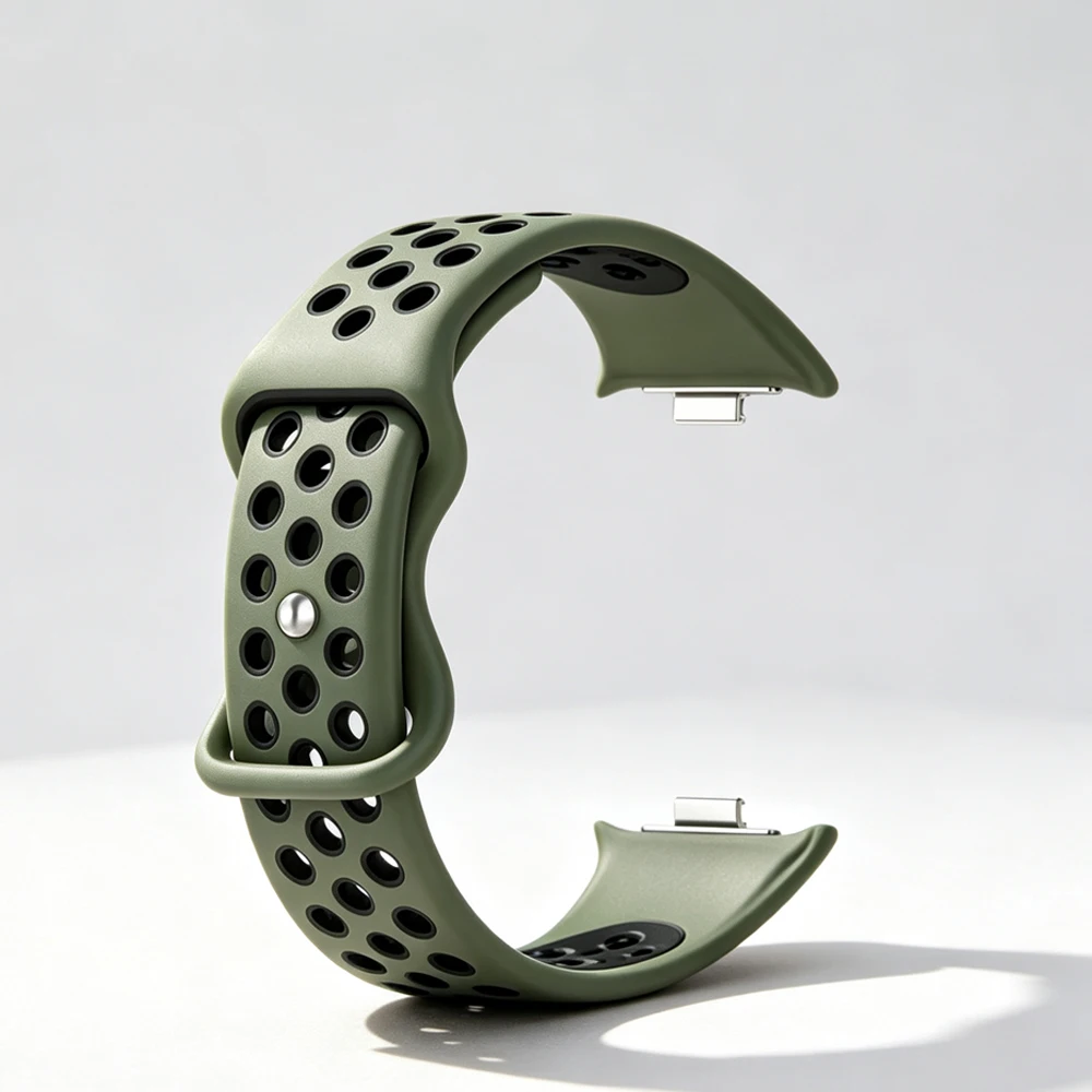 Two-tone Comfortable Wristwatch for Xiaomi Mi Band 10 Pro 9 Pro 8 Pro Strap Silicone Band for Redmi Active/6 Lite/6 5 4 Watch 6