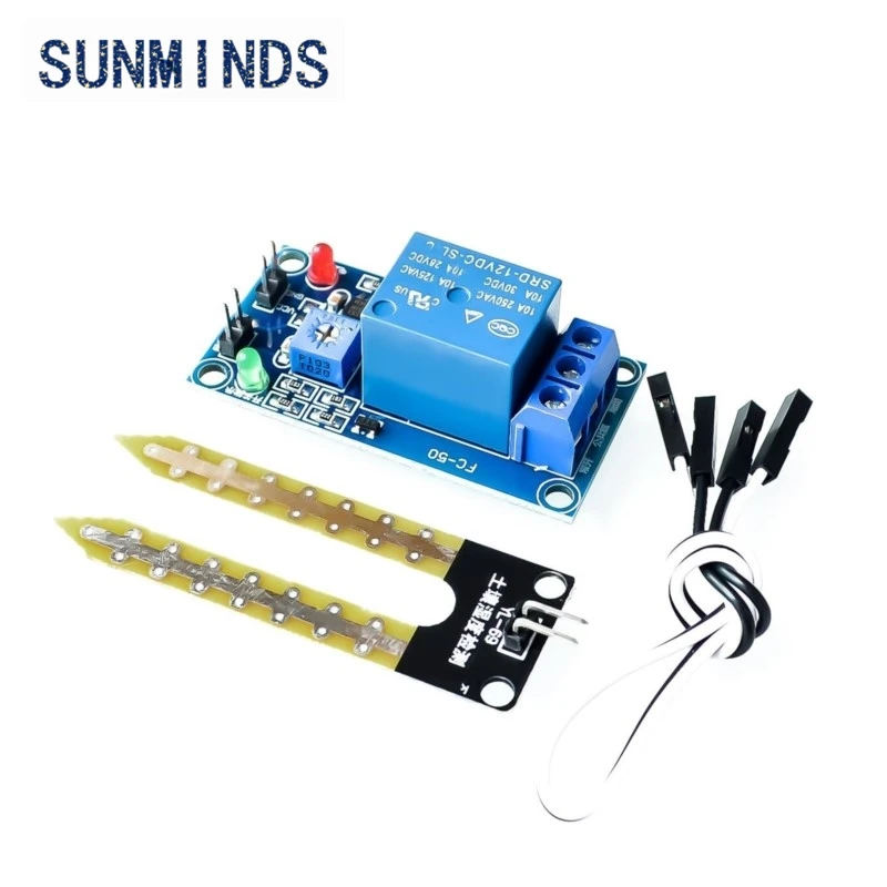 1PCS NEW DC 12V soil moisture sensor relay control module Automatic watering of the humidity starting switch