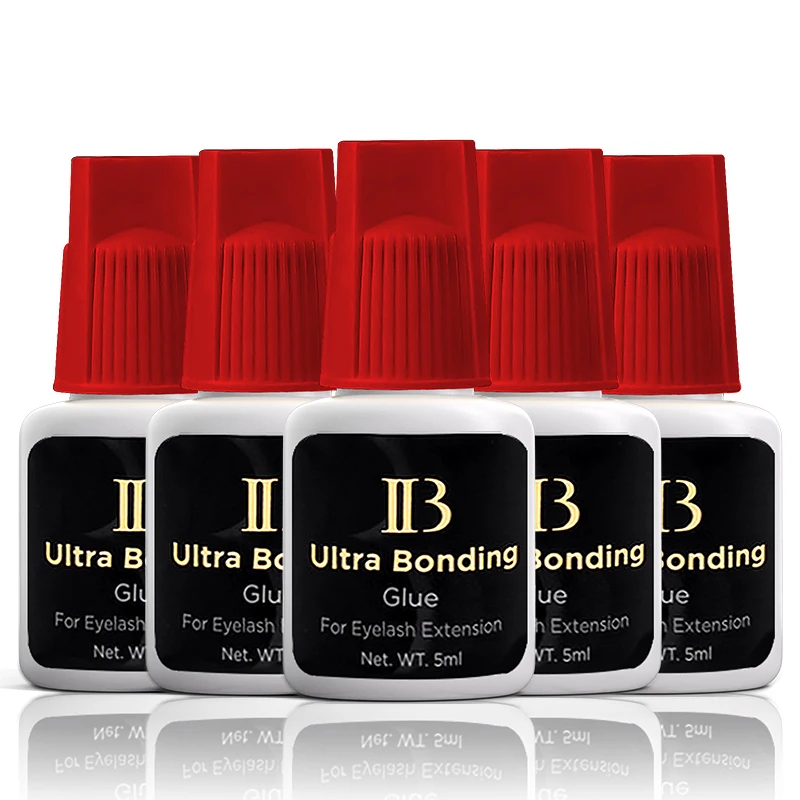 5 Bottles IB Ibeauty Ultra Bonding Glue Red Cap 5ml for Eyelash Extension Makeup Tool Novice Practice Korea Beauty Shop Original