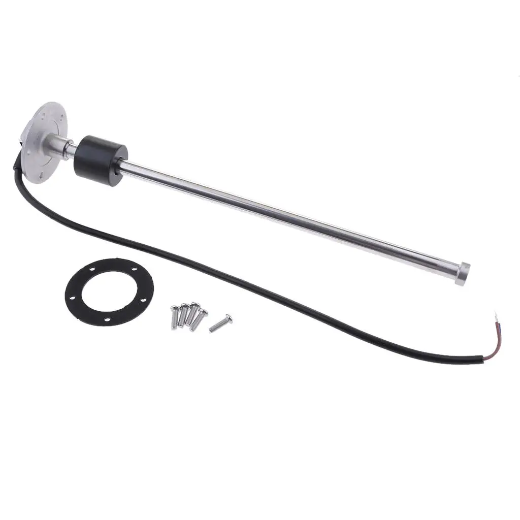 Boat Car Fuel Level Sensor Truck Marine Level Sending Unit Thread 240-33ohms 350mm-900mm - 5 Hole Pattern - 316 Stainless Steel