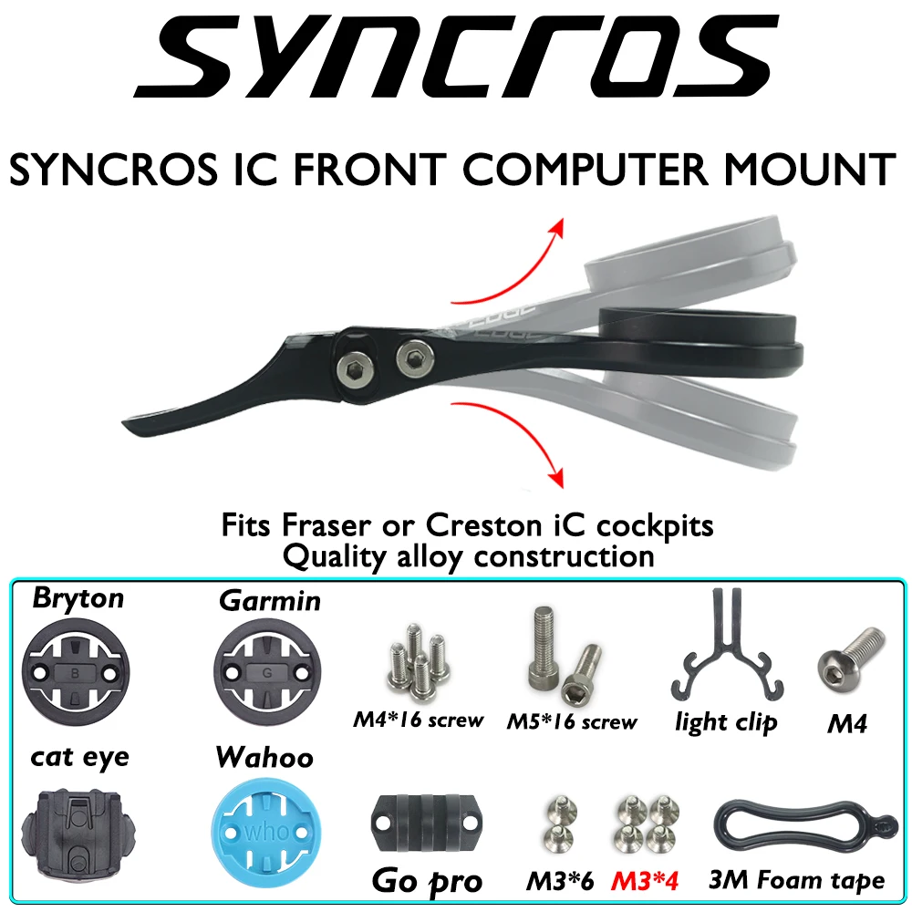 Customized SYN Creston IC 1:1 Integrated Cables Handlebar Road Bicycle Stopwatch Garmin Bracket Computer Stand Bike Accessorie