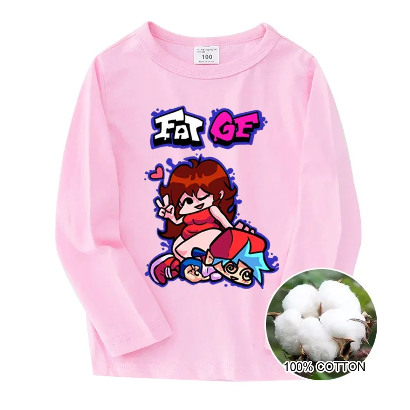 

Girls Clothes Long Sleeve T Shirts Fashion Children Tshirt Boys Clothing Fridaynight Shirt Toddler 2025 Fall Clothes Pink Shirt