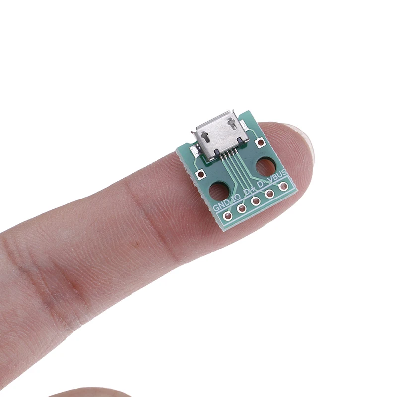 Adattatore da MICRO USB a DIP da 5 pezzi Connettore femmina a 5 pin Convertitore pcb di tipo B